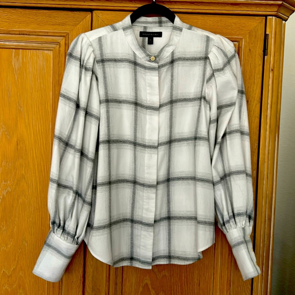 Flannel button up blouse